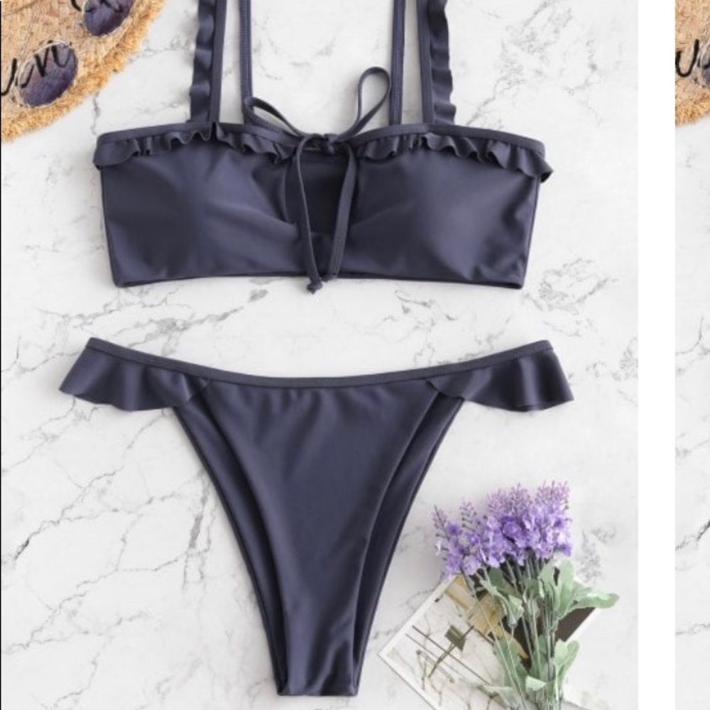 •••SOLD•••NWT Zaful Blue High Leg Bikini